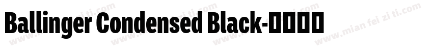 Ballinger Condensed Black字体转换